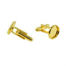 10 Pieces Round Blank Cabochon Bezel Frame Base Cuff Links DIY Cufflink Gold Tone Setting Base Jewelry Making FIndings