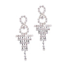 Rhinestone Diamante Tassel Dangle ''8' Shape Earrings Wedding Jewelry Fancy Jewelry Ornaments