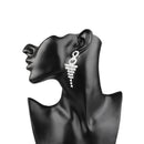 Rhinestone Diamante Tassel Dangle ''8' Shape Earrings Wedding Jewelry Fancy Jewelry Ornaments