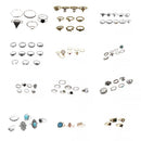 11 Pieces Vintage Rose Leaf Band Finger Ring Set Midi Finger Nail Ring Antique Silver