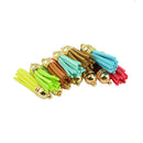 Lot of 12Pcs Multi Color 35mm Suede Tassel for Keychain Cellphone Straps Jewelry Charms Leather Tassels DIY Accessories