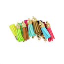 Lot of 12Pcs Multi Color 35mm Suede Tassel for Keychain Cellphone Straps Jewelry Charms Leather Tassels DIY Accessories
