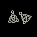 50 Pieces Tibetan Silver Triangle Celtic Knot Jewelry Making Charms Pendant