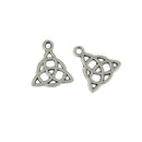 50 Pieces Tibetan Silver Triangle Celtic Knot Jewelry Making Charms Pendant