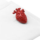 1 Pair Men's Cufflinks Red Bloody Heart Shape Doctor Shirt Button Novelty Cuff Link 15 x 25mm