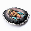 Handmade West Indian Warrior Chief Head Belt Buckle Biker Native American