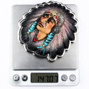 Handmade West Indian Warrior Chief Head Belt Buckle Biker Native American
