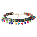 Retro Ethnic Embroidery Floral Choker Necklaces for Women Match Any Dress