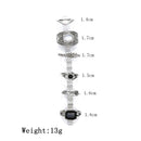 6 Pieces Antique Silver Boho Fashion Triangle Midi Finger Knuckle Rings Band