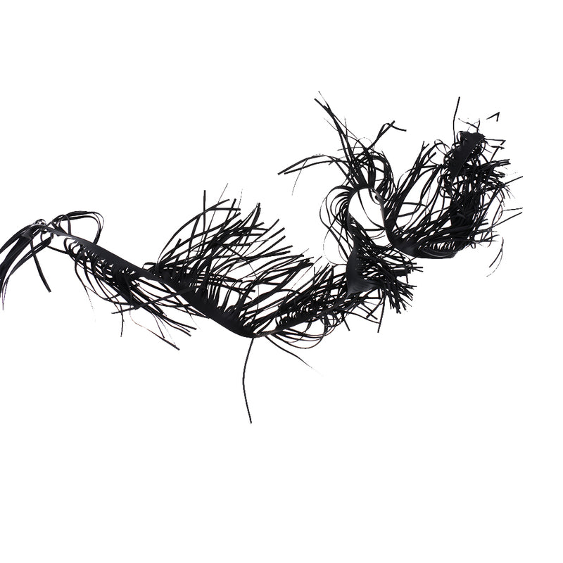 1 Yard Leather Fringe Trims Faux Leather Tassel Trims for DIY Projects and Sewing Craft