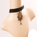 Black Velvet Choker Collar Choker Necklace with Spider Web Pendant Halloween Party Accessories