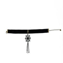 Black Velvet Choker Collar Choker Necklace with Spider Web Pendant Halloween Party Accessories