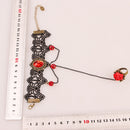 New Arrival Stretch Handmade Retro Black Red Rose Lace Vampire Halloween Slave Bracelet Gothic Style