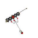 New Arrival Stretch Handmade Retro Black Red Rose Lace Vampire Halloween Slave Bracelet Gothic Style