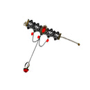 New Arrival Stretch Handmade Retro Black Red Rose Lace Vampire Halloween Slave Bracelet Gothic Style