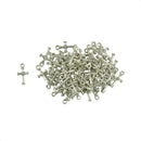 50 Pieces Tibetan Silver 3D Cathelic Religous Cross knot Charms Pendants DIY