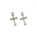 50 Pieces Tibetan Silver 3D Cathelic Religous Cross knot Charms Pendants DIY