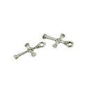 50 Pieces Tibetan Silver 3D Cathelic Religous Cross knot Charms Pendants DIY