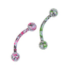 8 Pieces Stainless Steel Curved Barbell Ball Lip Stud Eyebrow Ring Piercing