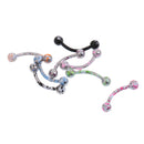 8 Pieces Stainless Steel Curved Barbell Ball Lip Stud Eyebrow Ring Piercing