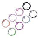 8Pcs 316L Stainless Steel Septum Nose Ring Piercing Lip Nose Hoop Ring Stud