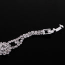 Crystal Rhinestone Flower Bangle Bracelet Wedding Enagagement Bridal Gifts
