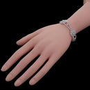 Crystal Rhinestone Flower Bangle Bracelet Wedding Enagagement Bridal Gifts