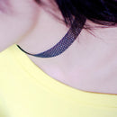 Vintage Lolita Black Lace Collar Choker Gothic Lace Mesh Net Necklace