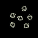 100 Pieces Tibetan Silver Hollow Heart Charms Pendant Beads Jewelry Making