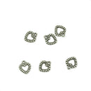 100 Pieces Tibetan Silver Hollow Heart Charms Pendant Beads Jewelry Making