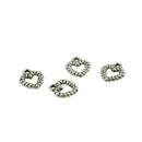 100 Pieces Tibetan Silver Hollow Heart Charms Pendant Beads Jewelry Making