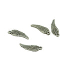 100 Pieces Wholesale Antique Silver Angel Wings Loose Bead charms Pendants Fit Bracelet Earrings 17 x 5mm