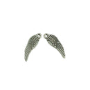 100 Pieces Wholesale Antique Silver Angel Wings Loose Bead charms Pendants Fit Bracelet Earrings 17 x 5mm