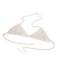 Luxury Crystal Bra Chains Triangle Bikini Choker Necklace Beach Body Jewelry