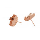 10 Pieces Stud Earrings Setting Crown Cabochon Base Blank Tray DIY Earrings Making