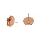 10 Pieces Stud Earrings Setting Crown Cabochon Base Blank Tray DIY Earrings Making