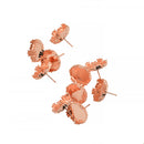 10 Pieces Stud Earrings Setting Crown Cabochon Base Blank Tray DIY Earrings Making