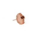 10 Pieces Stud Earrings Setting Crown Cabochon Base Blank Tray DIY Earrings Making