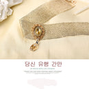 Charm Gold Metal Rhinestone Wide Punk Necklace Choker Collar Bib Chain Statement Jewelry for Women