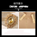 Charm Gold Metal Rhinestone Wide Punk Necklace Choker Collar Bib Chain Statement Jewelry for Women