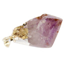 Natural Amethyst Crystal Irregular Stone Pendant Necklace Fashion DIY Crafts for Necklace