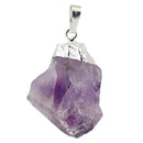 Natural Amethyst Crystal Irregular Stone Pendant Necklace Fashion DIY Crafts for Necklace
