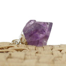 Natural Amethyst Crystal Irregular Stone Pendant Necklace Fashion DIY Crafts for Necklace