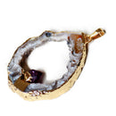 Handmade Natural Stone Amethyst Agate Irregular Pendant Hollow For Necklace DIY Jewelry
