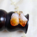 Irregular Natural Crystal Chakra For Necklace Quartz Pendant Yellow Stone Unisex 35x16mm