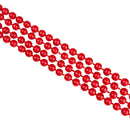 Elegant Women Lady Long Red Glass Beads Sweater Necklace Beaded Necklace