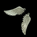 10 Piece 3D Large Antique Silver Angel Wing Charm Pendant Jewelry DIY Making