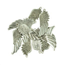 10 Piece 3D Large Antique Silver Angel Wing Charm Pendant Jewelry DIY Making