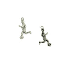 100 Pieces Vintage Tibetan Silver Football Charm Beads Soccer Athlete Figure Jewelry Findings