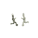 100 Pieces Vintage Tibetan Silver Football Charm Beads Soccer Athlete Figure Jewelry Findings